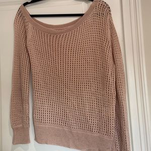 Off the shoulder champagne LPA top.